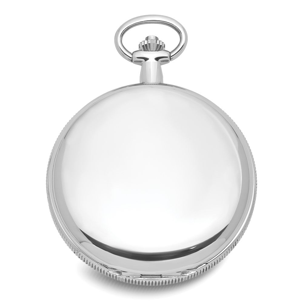 Alternate view of the Swingtime Chrome-finish Brass Mechanical Pocket Watch by The Black Bow Jewelry Co.
