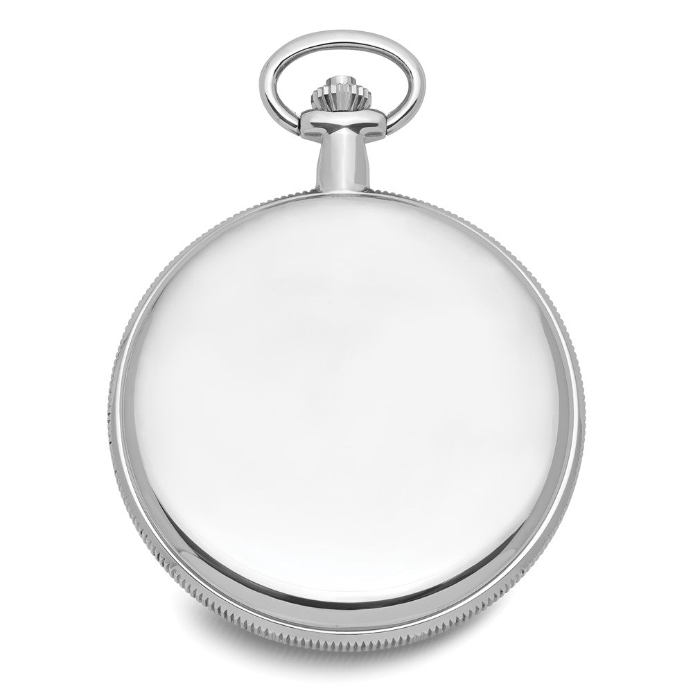 Alternate view of the Swingtime Chrome-finish Brass Mechanical Pocket Watch by The Black Bow Jewelry Co.