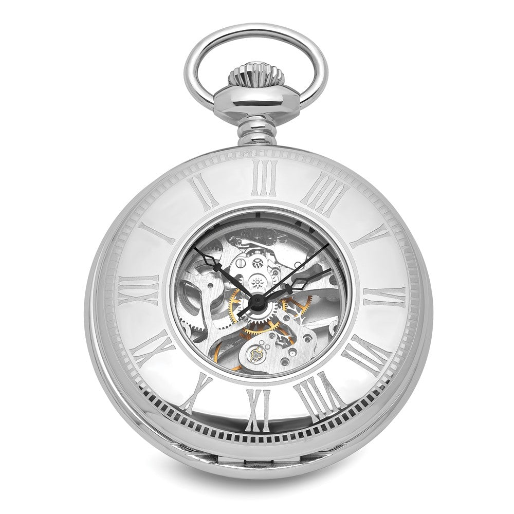 Alternate view of the Swingtime, Stainless Steel Mechanical Pocket Watch by The Black Bow Jewelry Co.