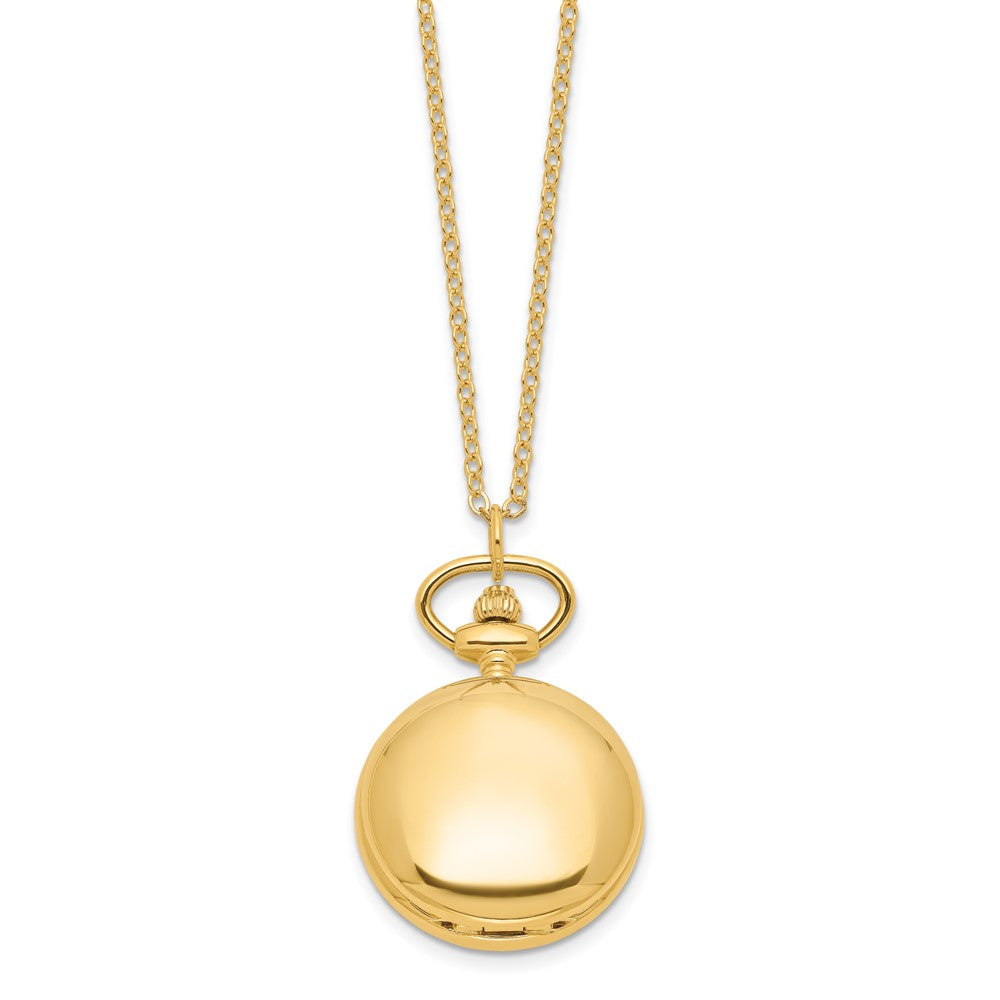 Alternate view of the Charles Hubert Ladies Gold-plated Brass Polished Pocket Watch Necklace by The Black Bow Jewelry Co.