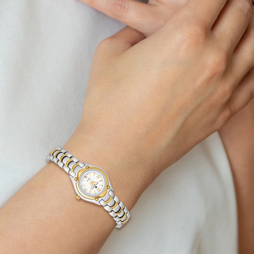 Alternate view of the Charles Hubert Ladies Two-Tone Link Style Watch by The Black Bow Jewelry Co.