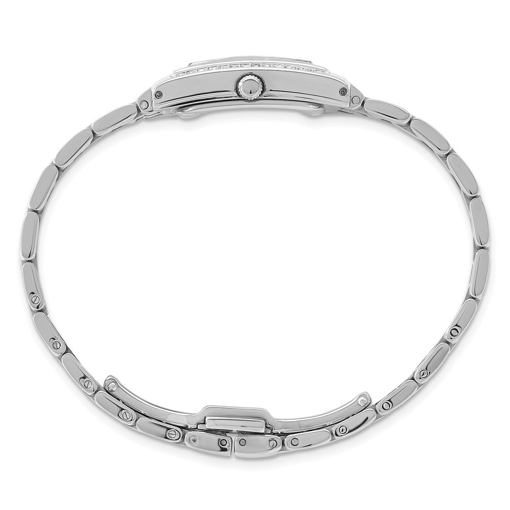 Alternate view of the Ladies Rectangular Crystal White Dial Watch by Charles Hubert by The Black Bow Jewelry Co.