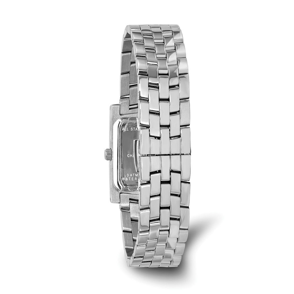Alternate view of the Ladies Rectangular Crystal Black Dial Watch by Charles Hubert by The Black Bow Jewelry Co.