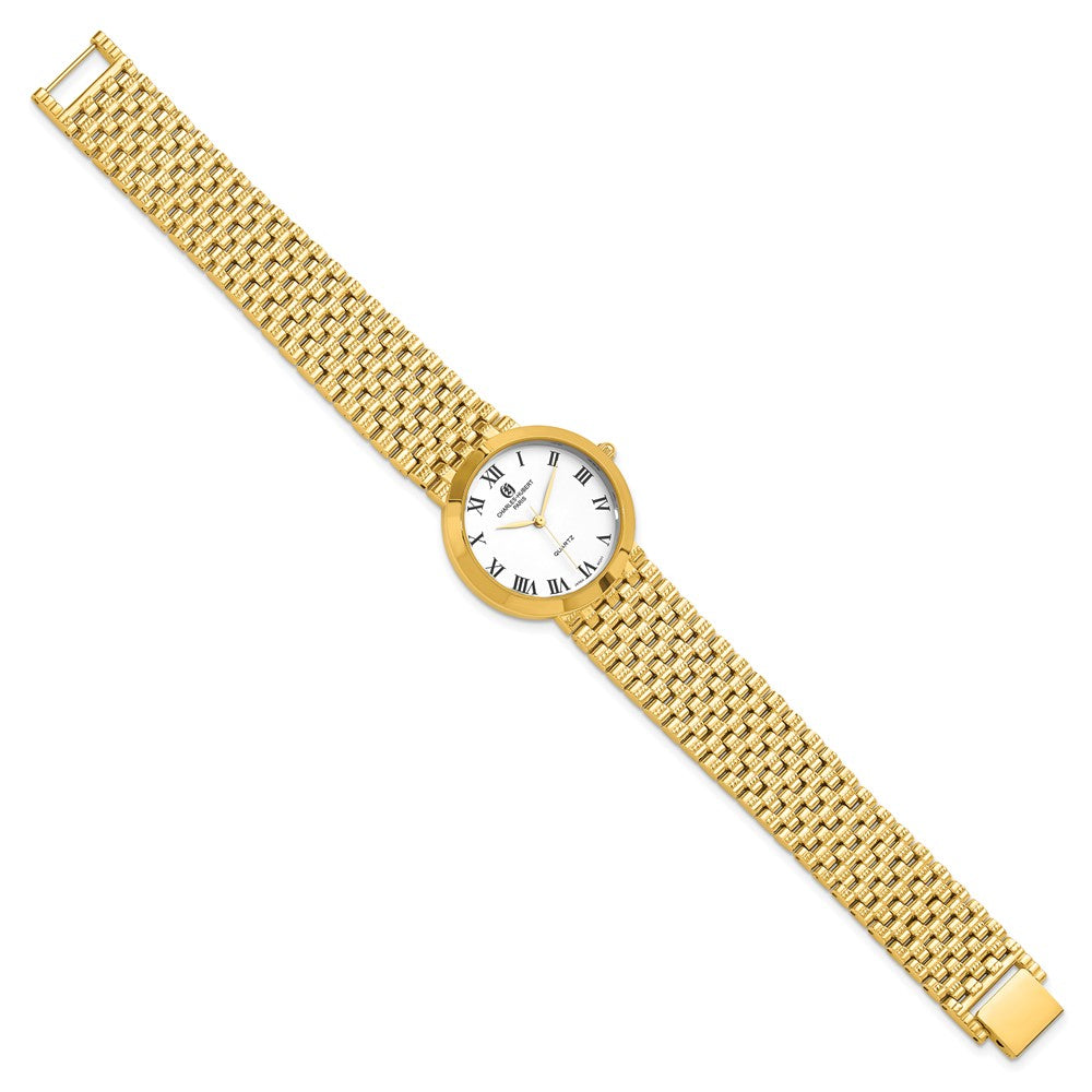 Alternate view of the Charles Hubert Mens Satin Gold-Plated Watch by The Black Bow Jewelry Co.