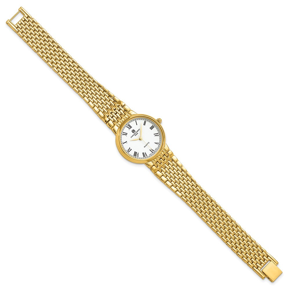 Alternate view of the Charles Hubert Mens Polished Gold-Plated Watch by The Black Bow Jewelry Co.