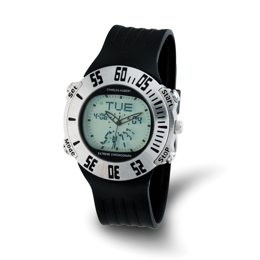 Mens Extreme Chronograph Sports Watch by Charles Hubert, Item W8403 by The Black Bow Jewelry Co.