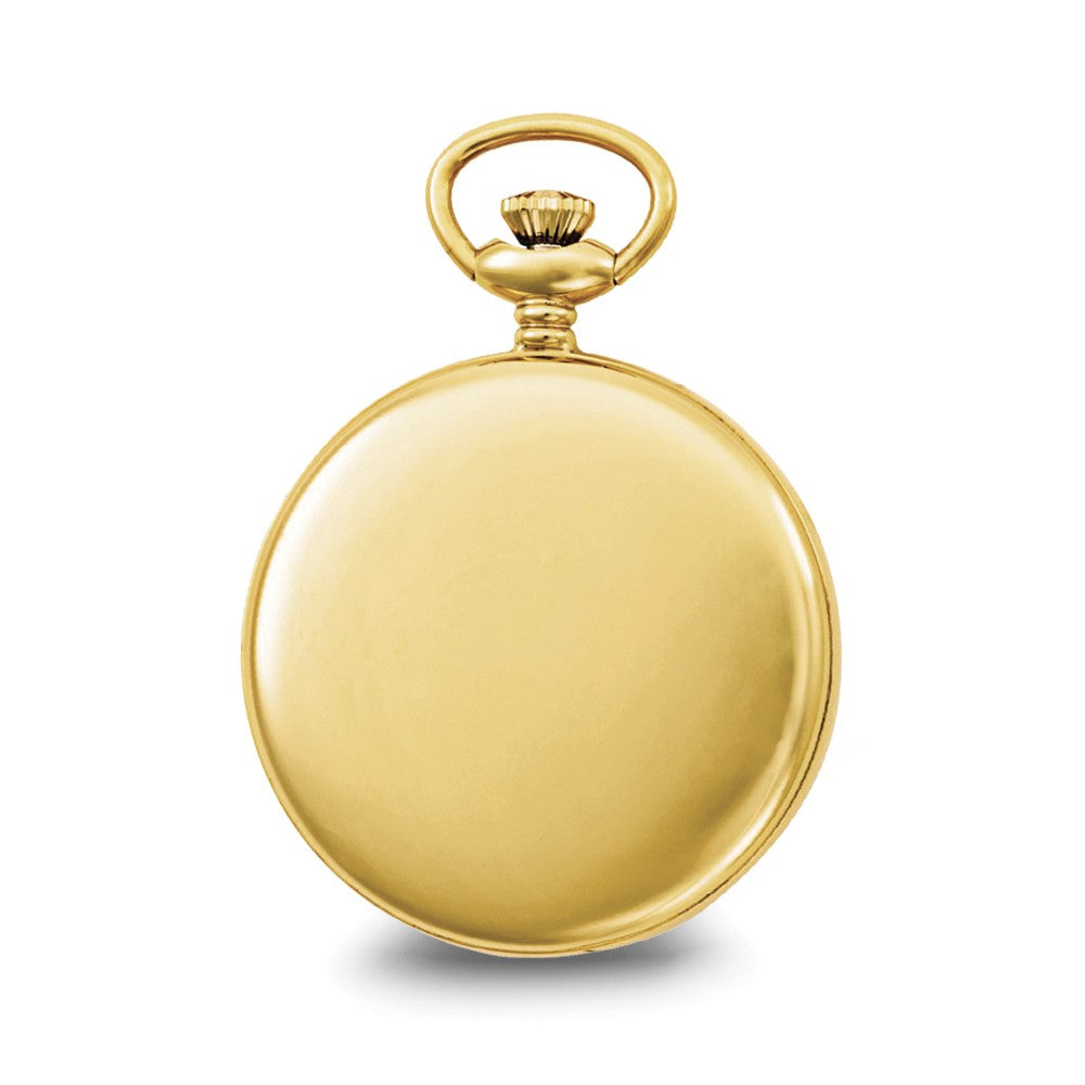 Charles Hubert Gold-Tone Plated Stainless Open Face 50mm Pocket