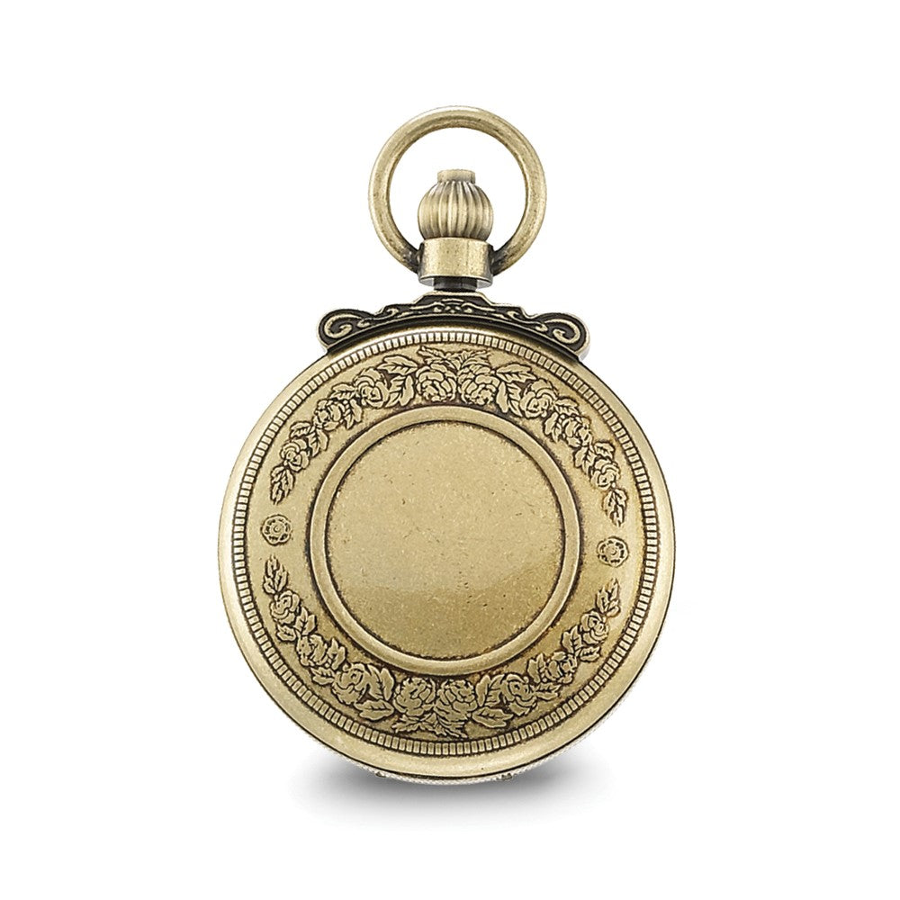 Alternate view of the Charles Hubert Antique Gold Finish Steam Engine Pocket Watch by The Black Bow Jewelry Co.