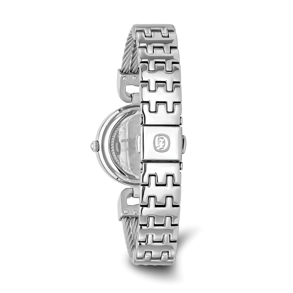 Alternate view of the Charles Hubert Ladies Stainless Steel Wire Bangle Silver Dial Watch by The Black Bow Jewelry Co.