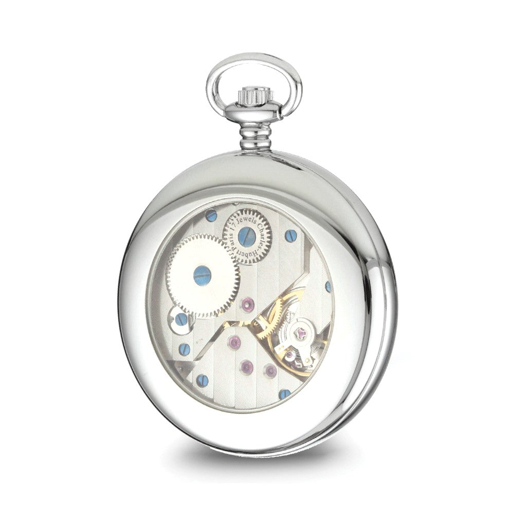 Alternate view of the Charles Hubert Stnlss Stl Open Face White Dial Pocket Watch by The Black Bow Jewelry Co.