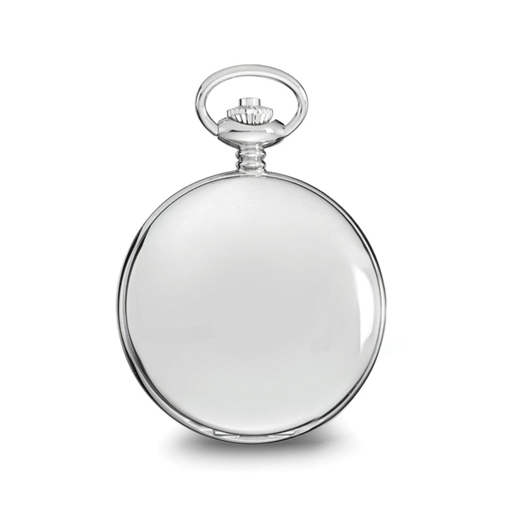 Alternate view of the Charles Hubert Chrome-Finish White Dial Pocket Watch 47mm by The Black Bow Jewelry Co.