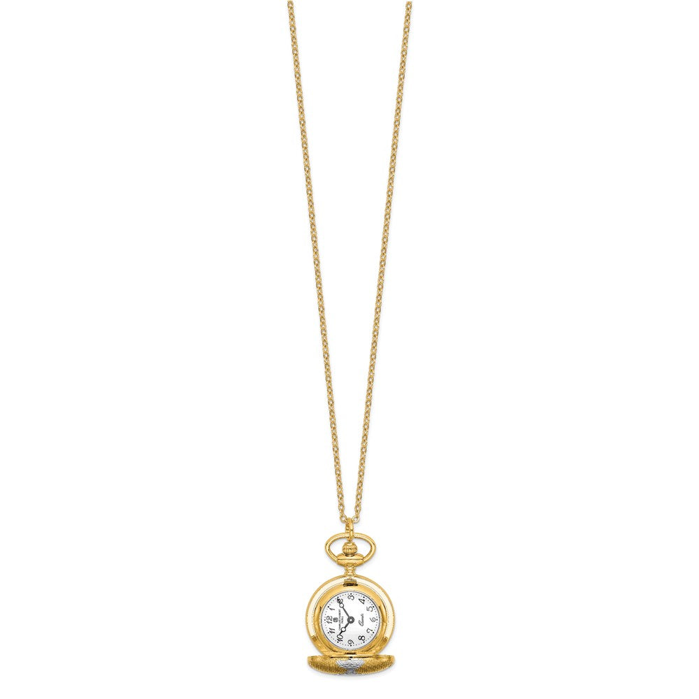 Alternate view of the Charles Hubert Two-tone Shield Design Pendant Watch by The Black Bow Jewelry Co.