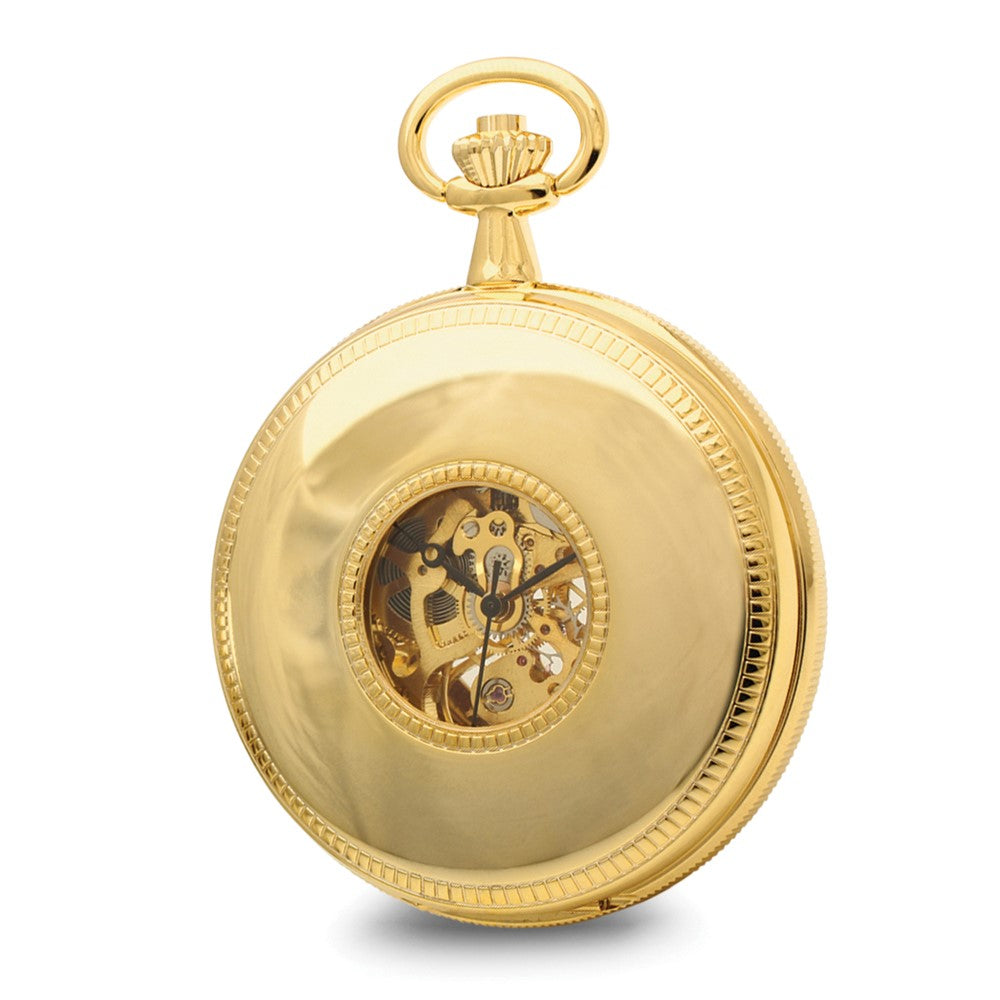 Alternate view of the Charles Hubert Gold Finish White Dial Skeleton 50mm Pocket Watch by The Black Bow Jewelry Co.