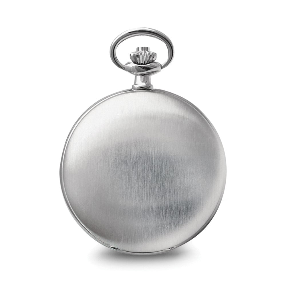 Alternate view of the Charles Hubert Satin Finish White Dial Day/Date Pocket Watch by The Black Bow Jewelry Co.
