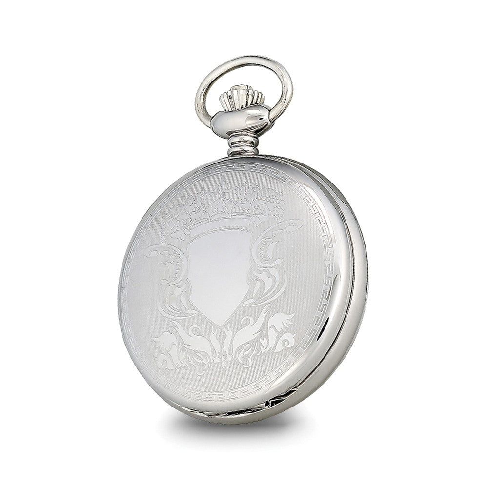 Alternate view of the Charles Hubert Stainless Hunter Case/Shield Skeleton 47mm Pocket Watch by The Black Bow Jewelry Co.