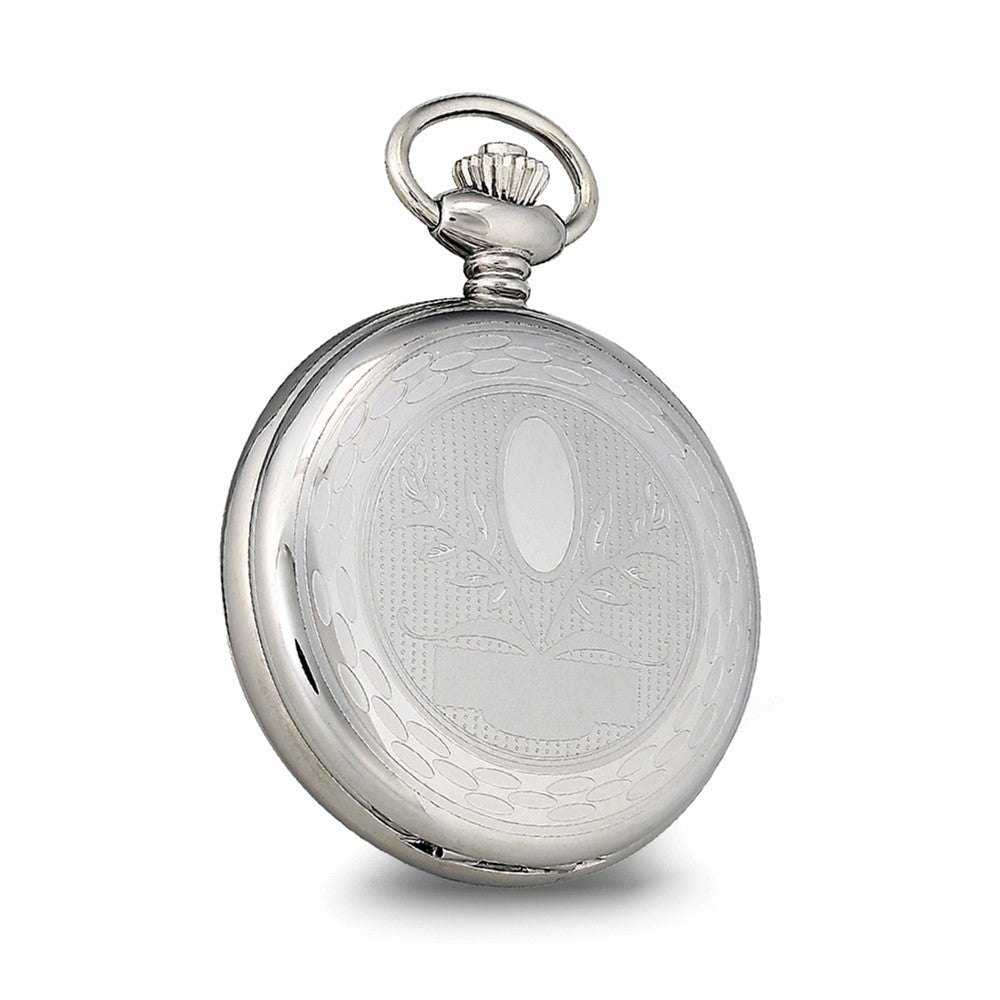 Alternate view of the Charles Hubert Stainless Engravable Skeleton 47mm Pocket Watch by The Black Bow Jewelry Co.