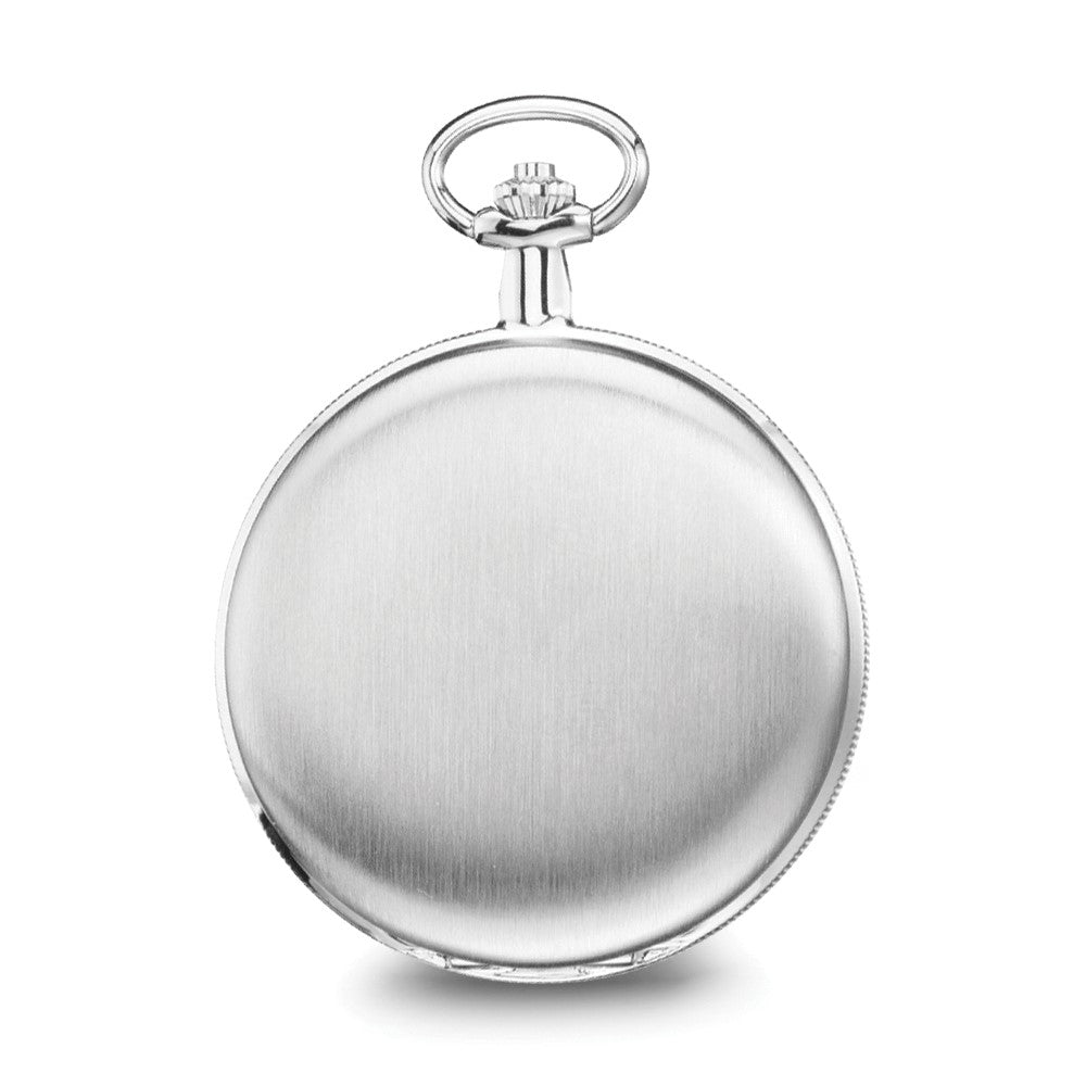 Alternate view of the Charles Hubert Satin Stainless Hunter Case White Dial Pocket Watch by The Black Bow Jewelry Co.