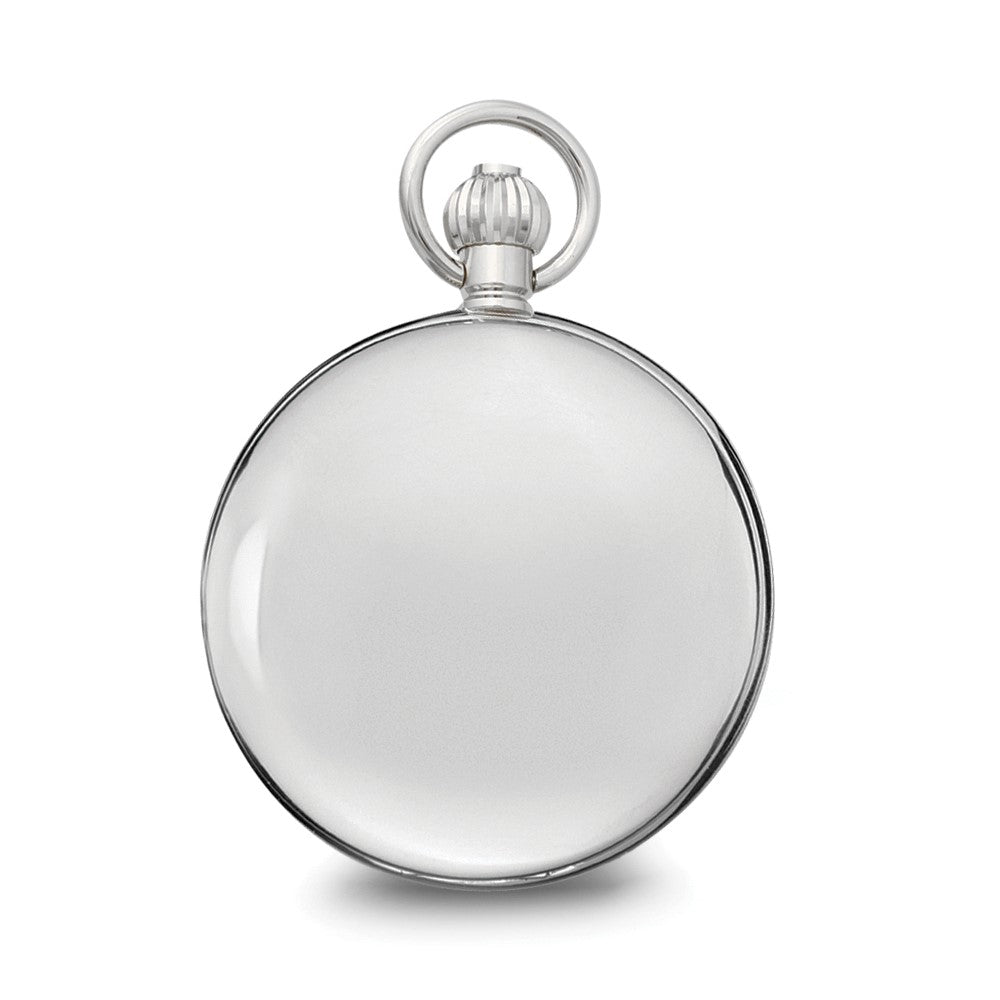 Alternate view of the Charles Hubert Chrome Finish Double Cover Open Window Pocket Watch by The Black Bow Jewelry Co.