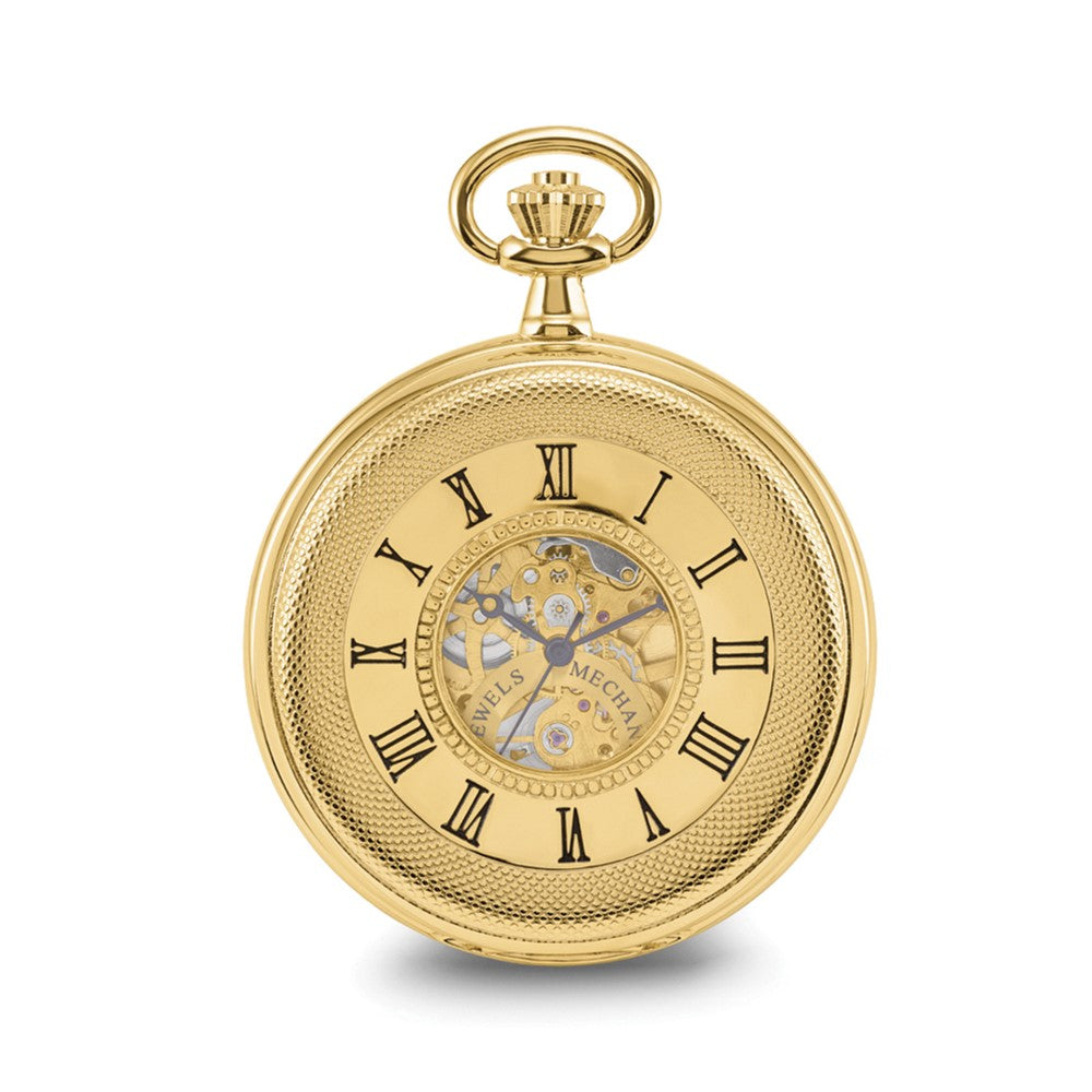 Alternate view of the Charles Hubert Gold Finish Double Cover Open Window Pocket Watch by The Black Bow Jewelry Co.