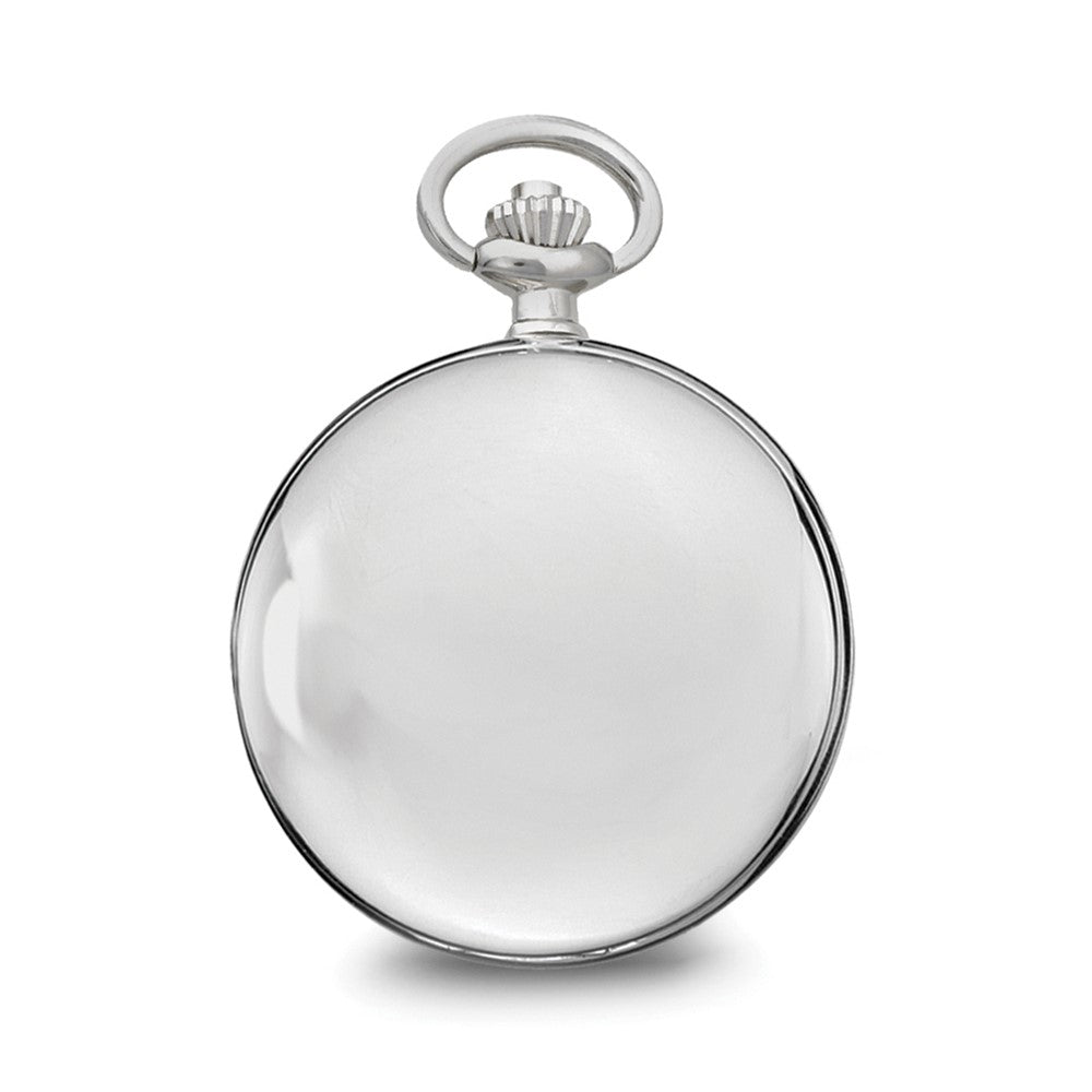 Alternate view of the Charles Hubert Chrome Finish Open Window Case Pocket Watch by The Black Bow Jewelry Co.