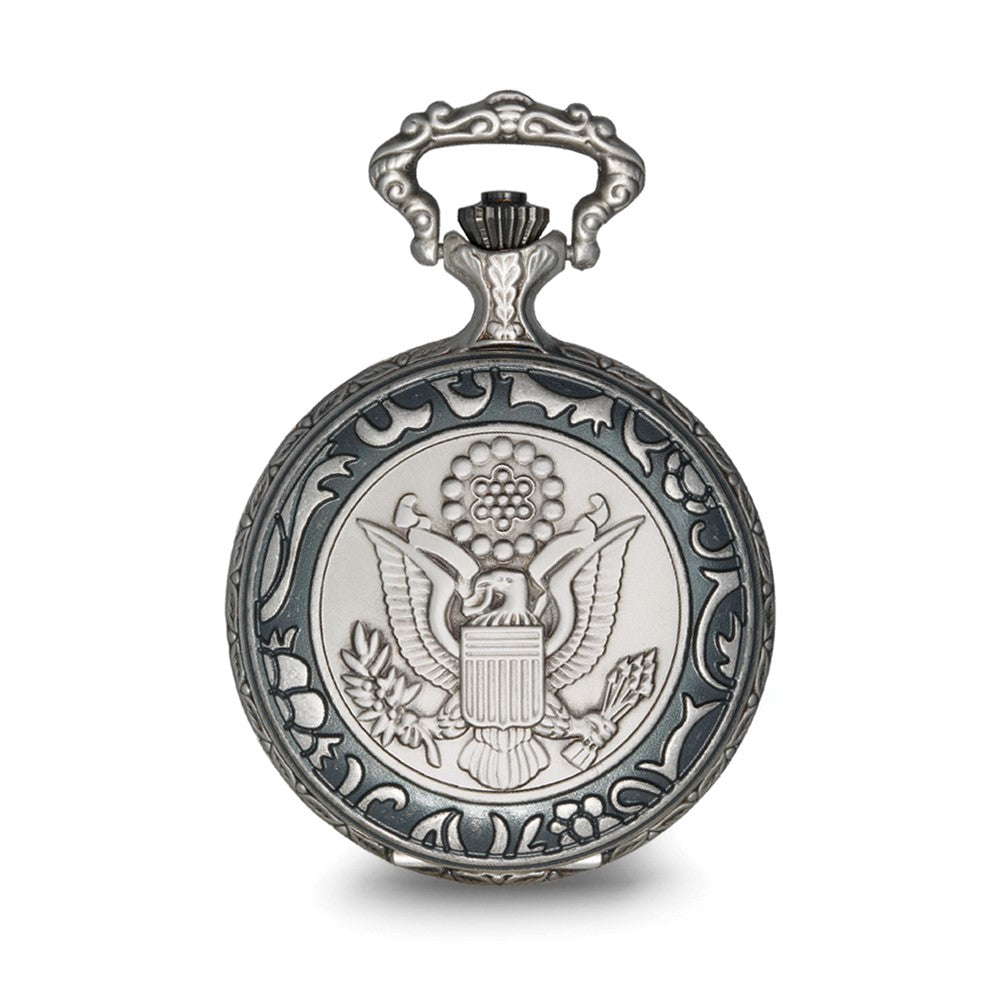 Alternate view of the Charles Hubert Antique Chrome &amp; Satin U.S. Seal Pocket Watch by The Black Bow Jewelry Co.