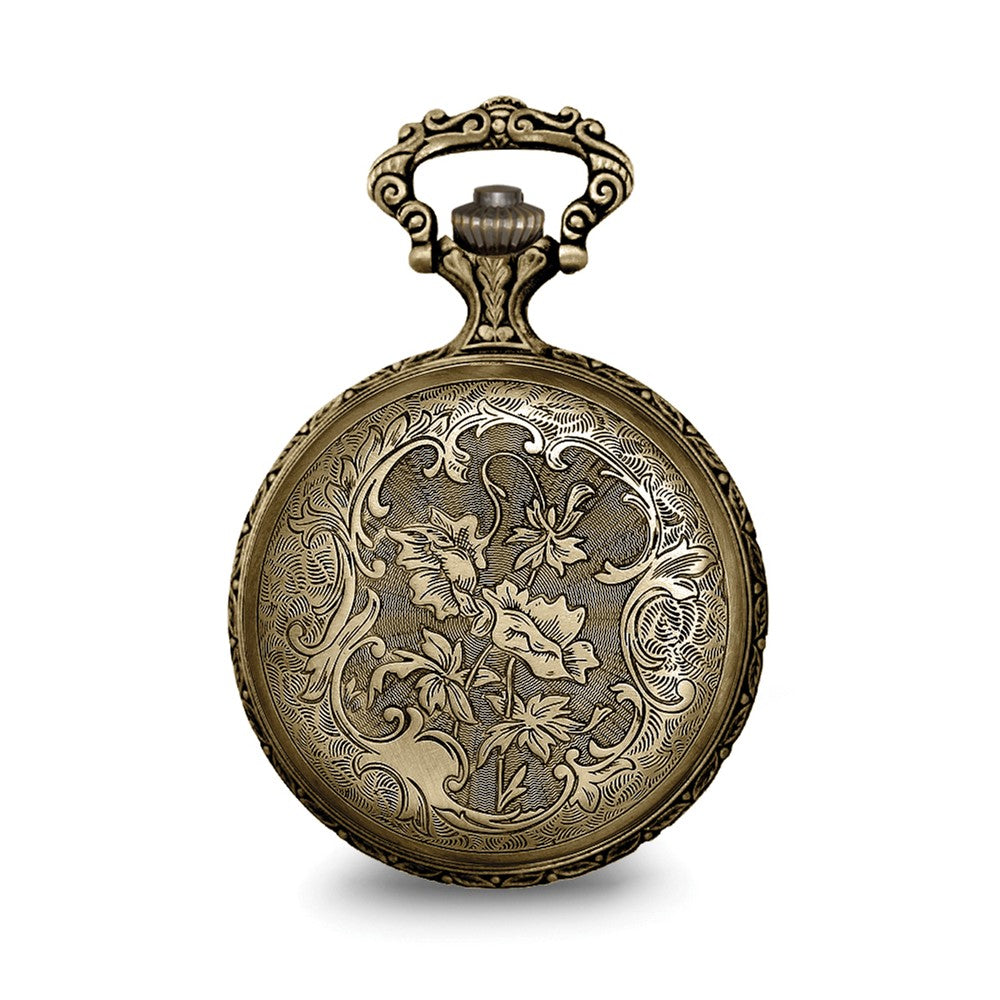 Alternate view of the Charles Hubert 2-tone Antique Finish Train Pocket Watch by The Black Bow Jewelry Co.