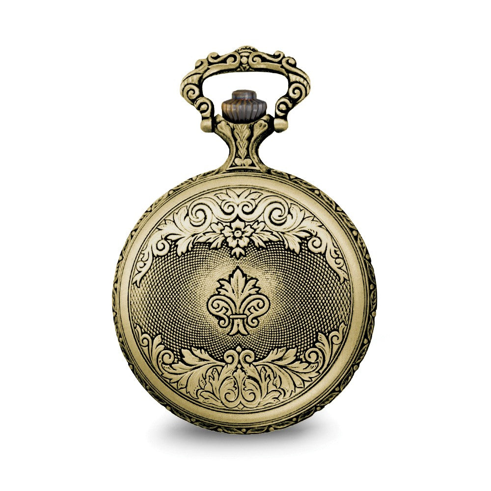 Alternate view of the Charles Hubert Antique Gold Finish 2 Horses Pocket Watch by The Black Bow Jewelry Co.