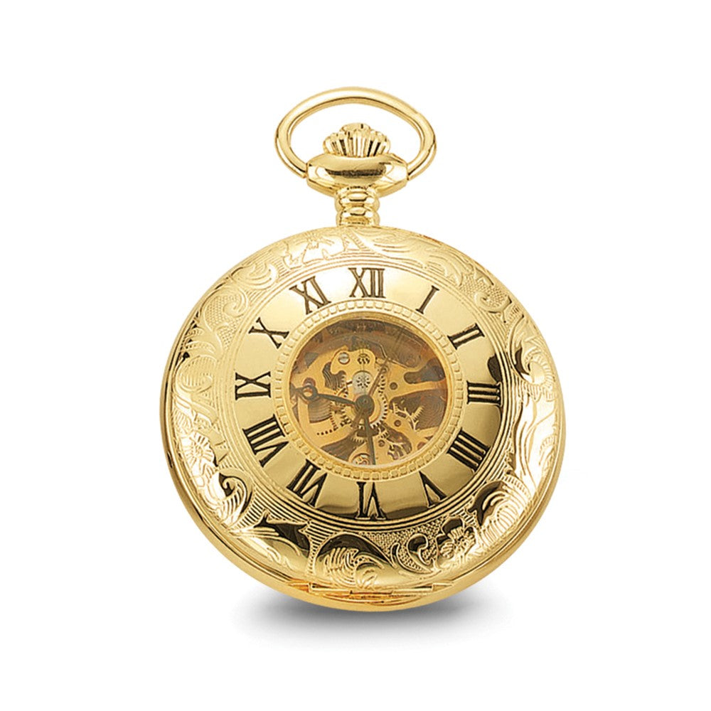 Alternate view of the Charles Hubert Gold Tone White Dial Skeleton 48mm Pocket Watch by The Black Bow Jewelry Co.