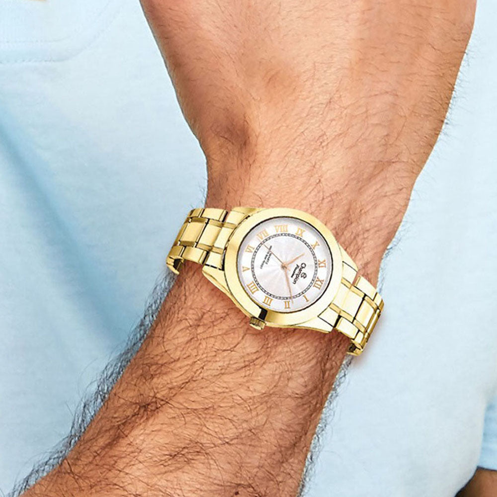 Alternate view of the Champion Mens Passion Gold-tone White Dial Watch by The Black Bow Jewelry Co.
