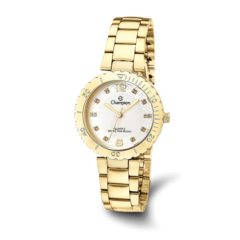 Champion Ladies Glamour Ladies Gold-tone Changeable Bezel/Strap Watch, Item W9028 by The Black Bow Jewelry Co.