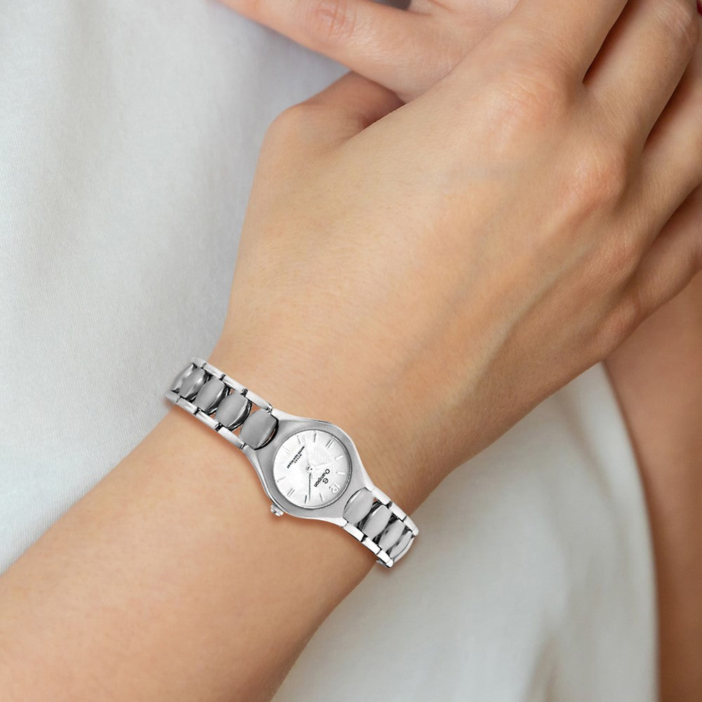 Alternate view of the Champion Ladies Glamour Stainless Steel White Dial Round Watch by The Black Bow Jewelry Co.
