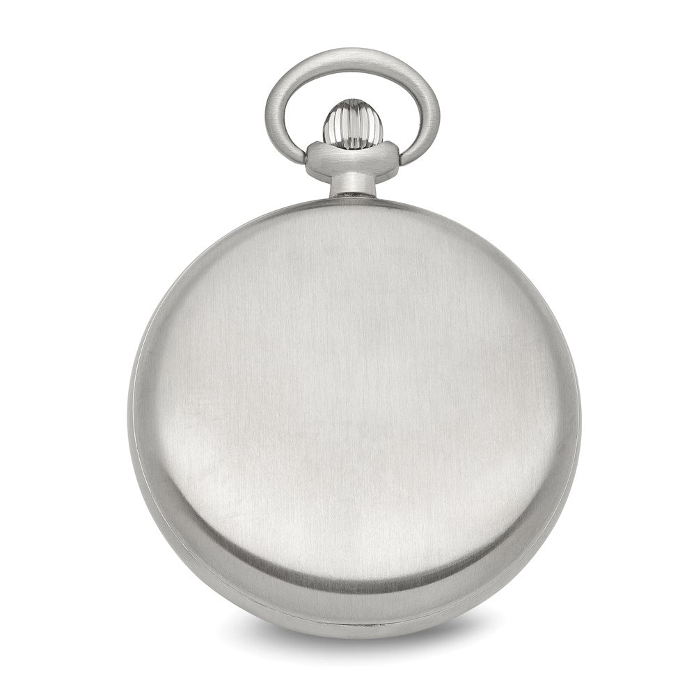 Alternate view of the Chisel Mens Stainless Steel White Dial Pocket Watch by The Black Bow Jewelry Co.