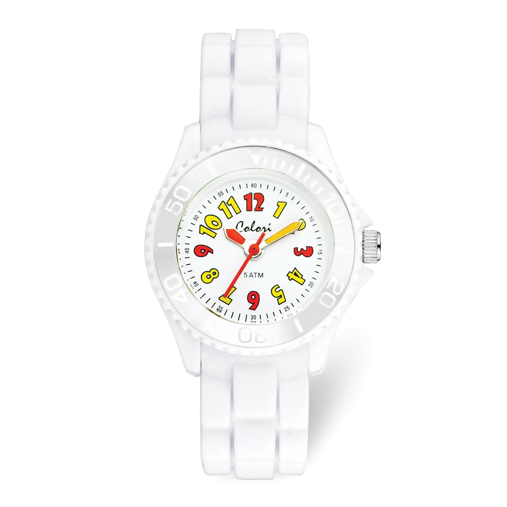 Colori Girls White Colorful Watch, Item W9172 by The Black Bow Jewelry Co.
