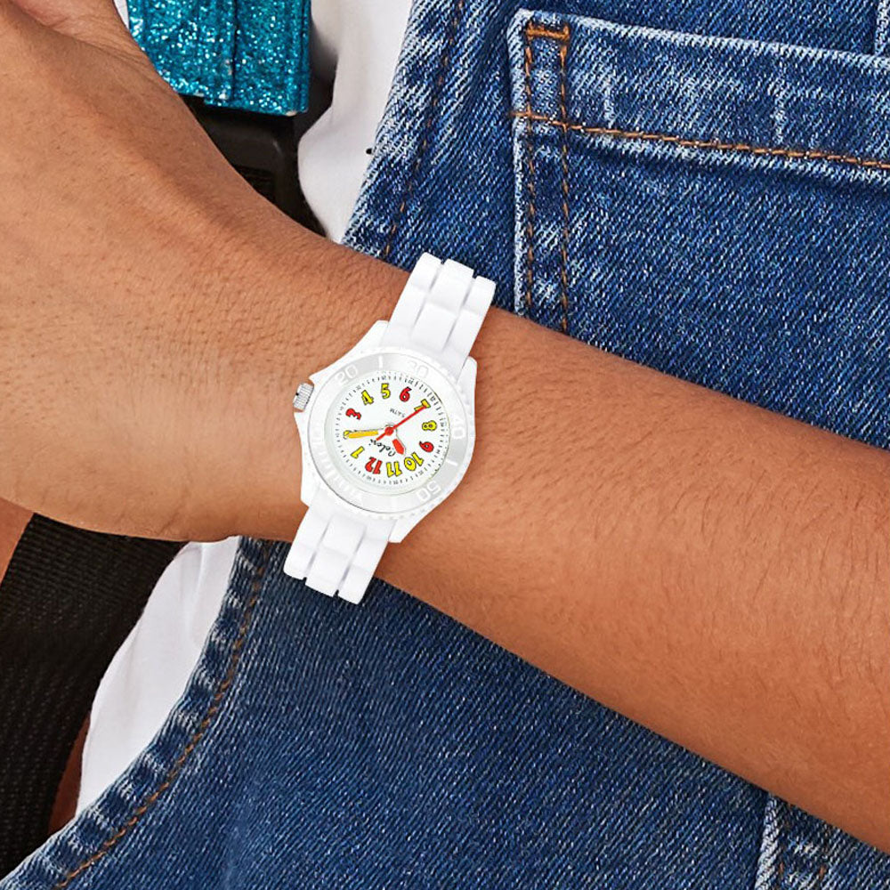 Alternate view of the Colori Girls White Colorful Watch by The Black Bow Jewelry Co.