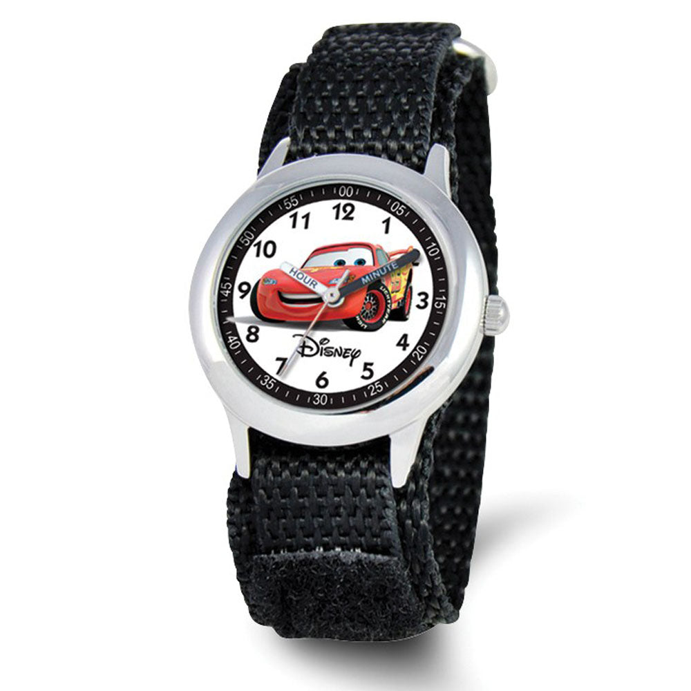 Disney Boys Cars Lightning McQueen Black Strap Time Teacher Watch, Item W9395 by The Black Bow Jewelry Co.