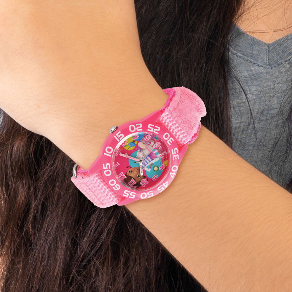 Alternate view of the Disney Girls Doc McStuffins Pink Strap Acrylic Time Teacher Watch by The Black Bow Jewelry Co.