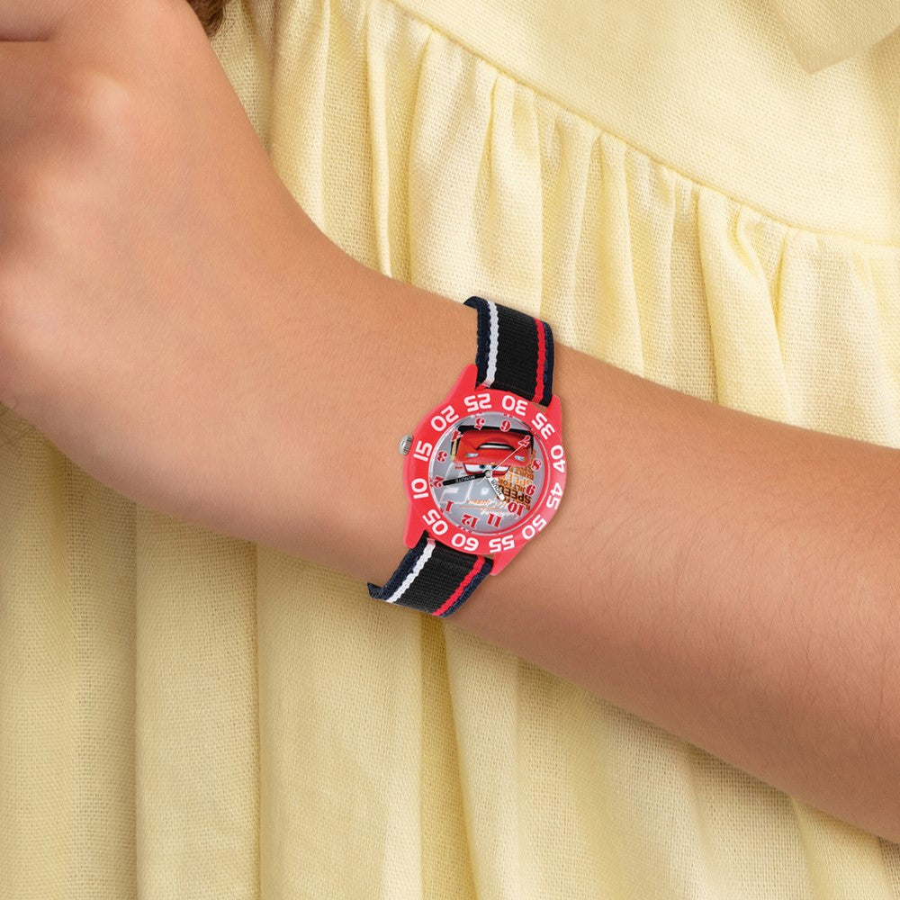 Alternate view of the Disney Boys Cars Lightning McQueen Acrylic Time Teacher Watch by The Black Bow Jewelry Co.