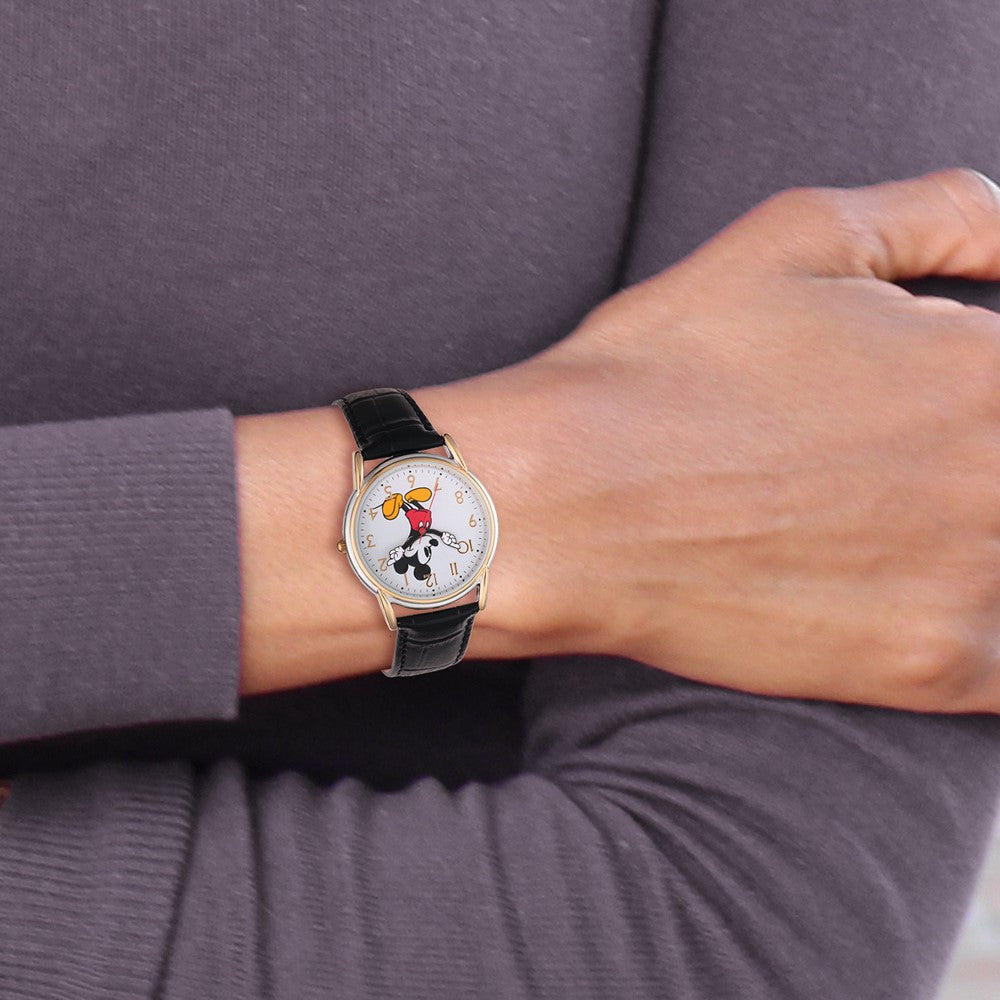 Alternate view of the Disney Ladies Size Black Strap Mickey Mouse w/Moving Arms 35mm Watch by The Black Bow Jewelry Co.