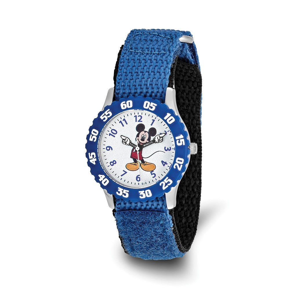 Disney Boys Mickey Mouse Blue Strap Time Teacher Watch, Item W9447 by The Black Bow Jewelry Co.