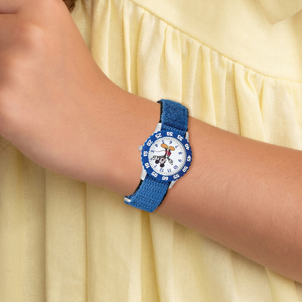 Alternate view of the Disney Boys Mickey Mouse Blue Strap Time Teacher Watch by The Black Bow Jewelry Co.