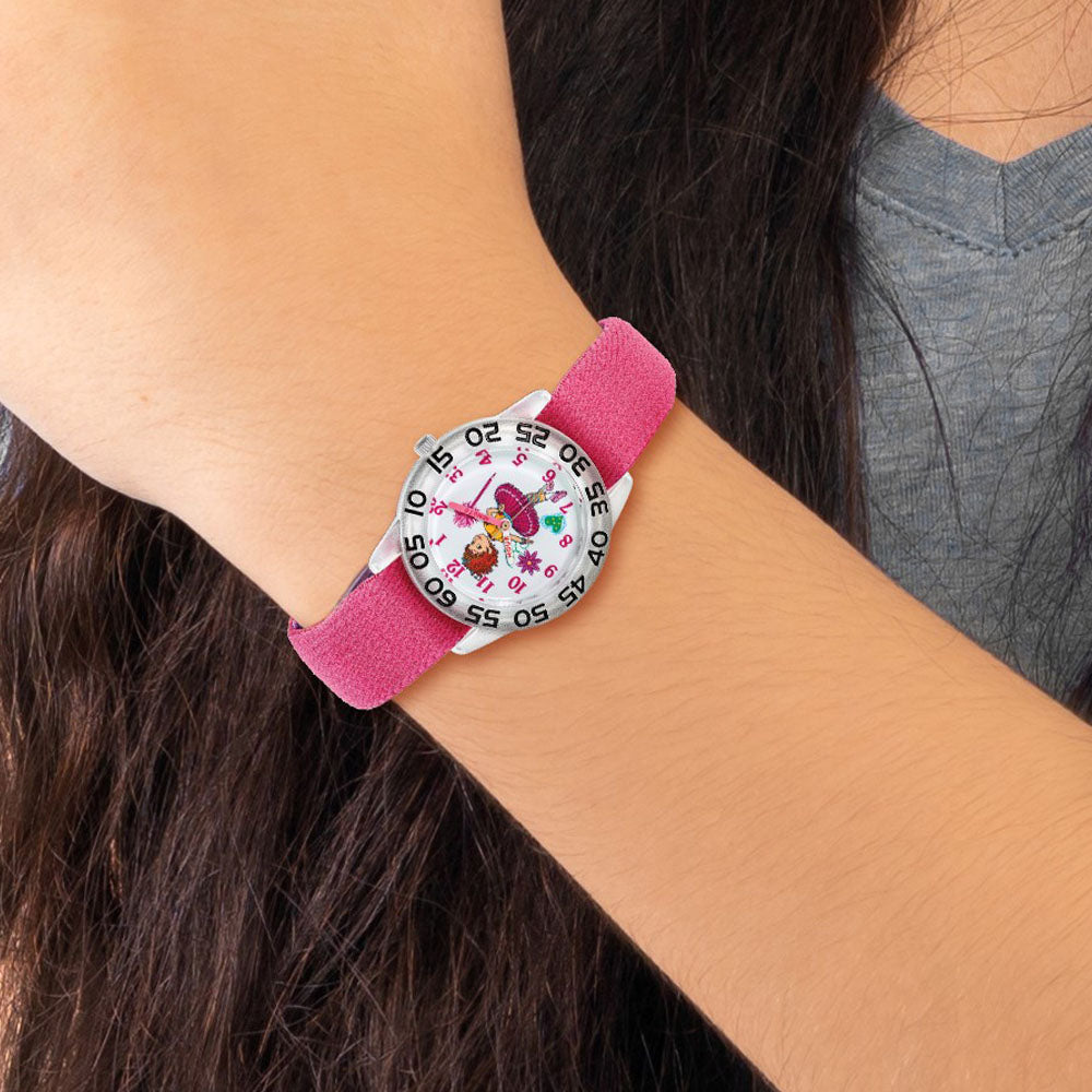 Alternate view of the Disney Girls Fancy Nancy Pink Nylon Band Time Teacher Watch by The Black Bow Jewelry Co.