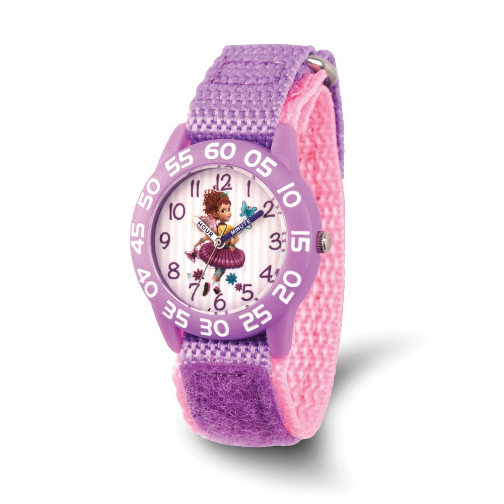 Disney Girls Fancy Nancy Purple Nylon Band Time Teacher Watch, Item W9488 by The Black Bow Jewelry Co.