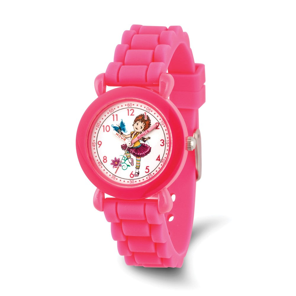 Disney Girls Fancy Nancy Pink Silicone Band Time Teacher Watch, Item W9491 by The Black Bow Jewelry Co.
