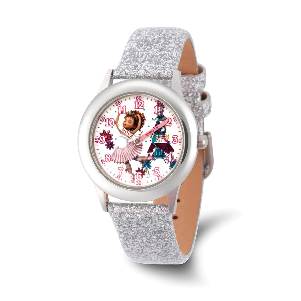 Disney Girls Fancy Nancy Glitter Leather Band Time Teacher Watch, Item W9498 by The Black Bow Jewelry Co.