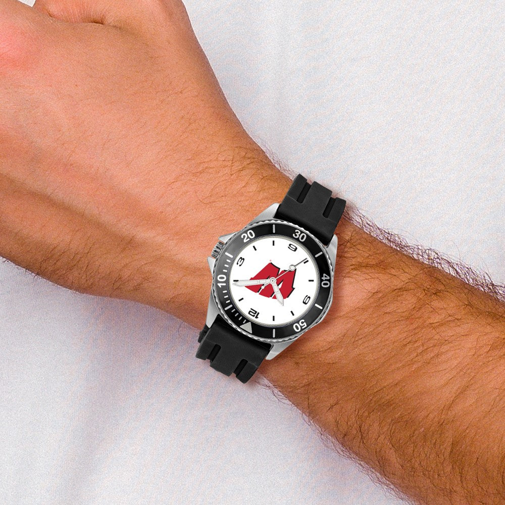 Alternate view of the LogoArt Mens University of Wisconsin Collegiate Watch by The Black Bow Jewelry Co.