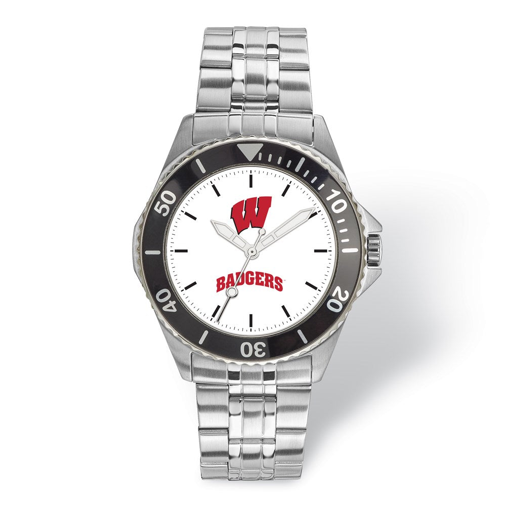 LogoArt Mens University of Wisconsin Champion Watch, Item W9718 by The Black Bow Jewelry Co.