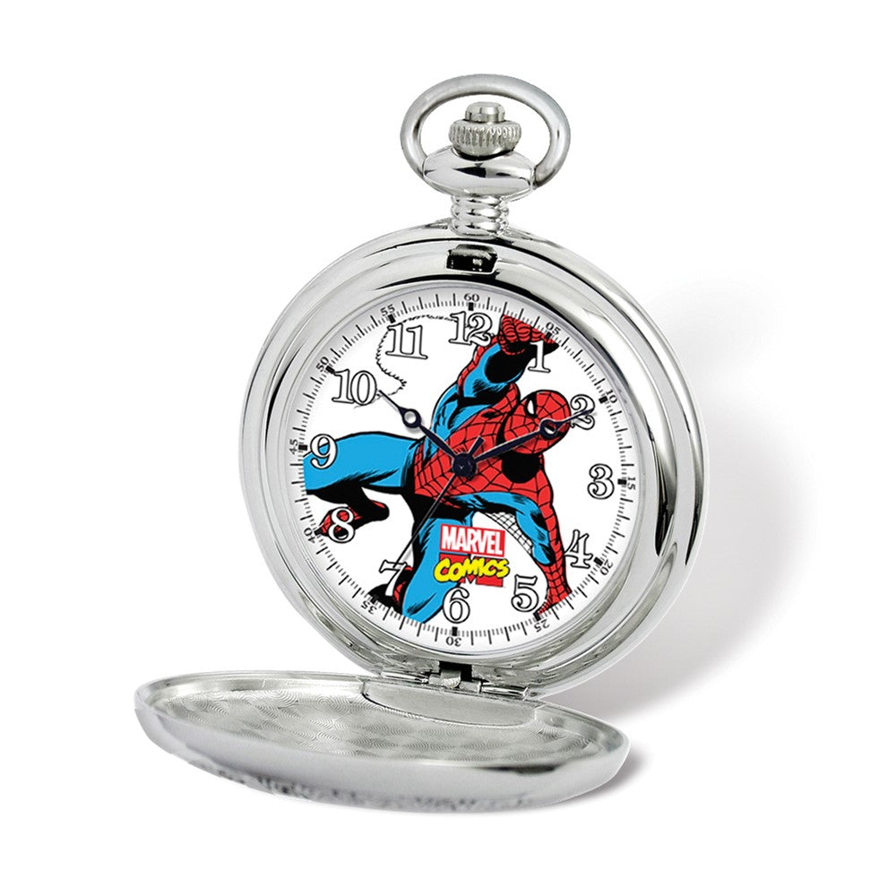 Alternate view of the Marvel Boys Spiderman w/Chain Pocket Watch by The Black Bow Jewelry Co.