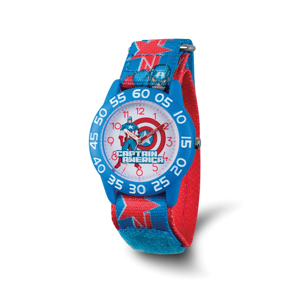 Marvel Boys Captain America Time Teacher Watch, Item W9752 by The Black Bow Jewelry Co.