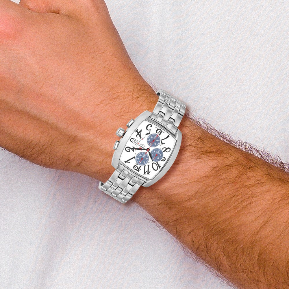 Alternate view of the Mountroyal Mens Chronograph Stainless Steel White Calendar Watch by The Black Bow Jewelry Co.