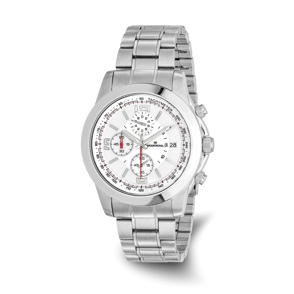 Mountroyal Mens Stainless Steel Chronograph Watch, Item W9786 by The Black Bow Jewelry Co.